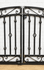 Decorative 3ft x 6ft Donovan Center Divide Wrought Iron Double Gate