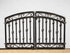 Decorative 3ft x 6ft Donovan Center Divide Wrought Iron Double Gate