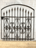 Decorative 4ft x 45in Curly Clarkson Wrought Iron Entry Gate