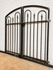 Decorative 4ft x 5ft Des Moines Center Divide Wrought Iron Double Gate