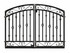 Decorative 4ft x 6ft Wilmington Center Divide Wrought Iron Double Gate