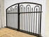 Decorative 4ft x 7.5ft Des Moines Center Divide Wrought Iron Double Gate