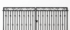 Decorative 5ft x 11ft Flat Top Donovan Double Driveway Gate