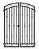 Decorative 6ft x 4.5ft  Wilmington Center Divide Wrought Iron Double Gate