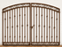 Decorative 6ft x 8ft Donovan Center Divide Wrought Iron Double Gate