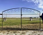 Double Swing Metal Des Moines Driveway Gate 5't x 10'w