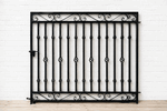 Decorative 5ft x 5ft Flat Top Wilmington Wrought Iron Garden Gate