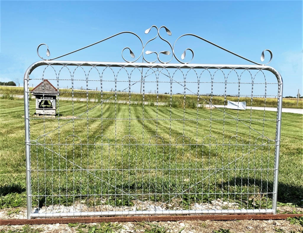 Double Loop Galvanized Entry Gate 3't x 5'w Historical Style Double