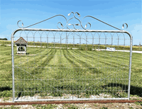 Double Loop Galvanized Entry Gate 3't x 5'w Historical Style