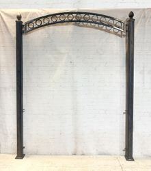Heavy Duty Circle Post Arbor - Wrought Iron Arch 8' x 6'