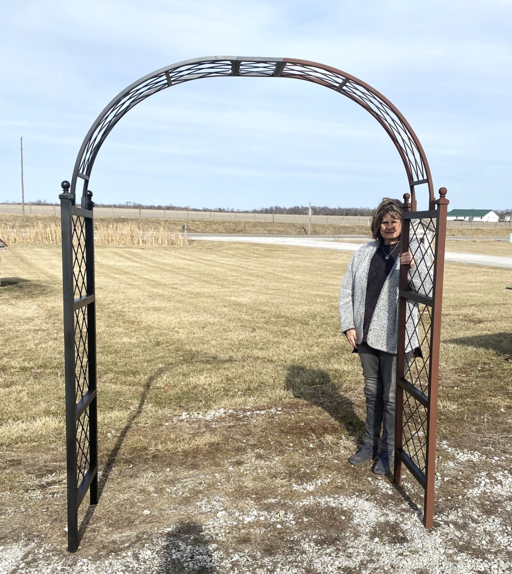 Henry Custom Width Wrought Iron Arbor Wide Arch Entrance Metal