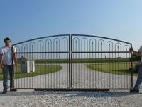 Lexington LX8 Secure Wrought Iron Driveway Gates 5't x 16'w