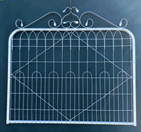 Ornamental Woven Fence Gate - Galvanized Metal 36"t x 48"w