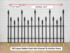 Solid Stee Rod All Spear 2ft Tall Fence - 2/3rd Panel