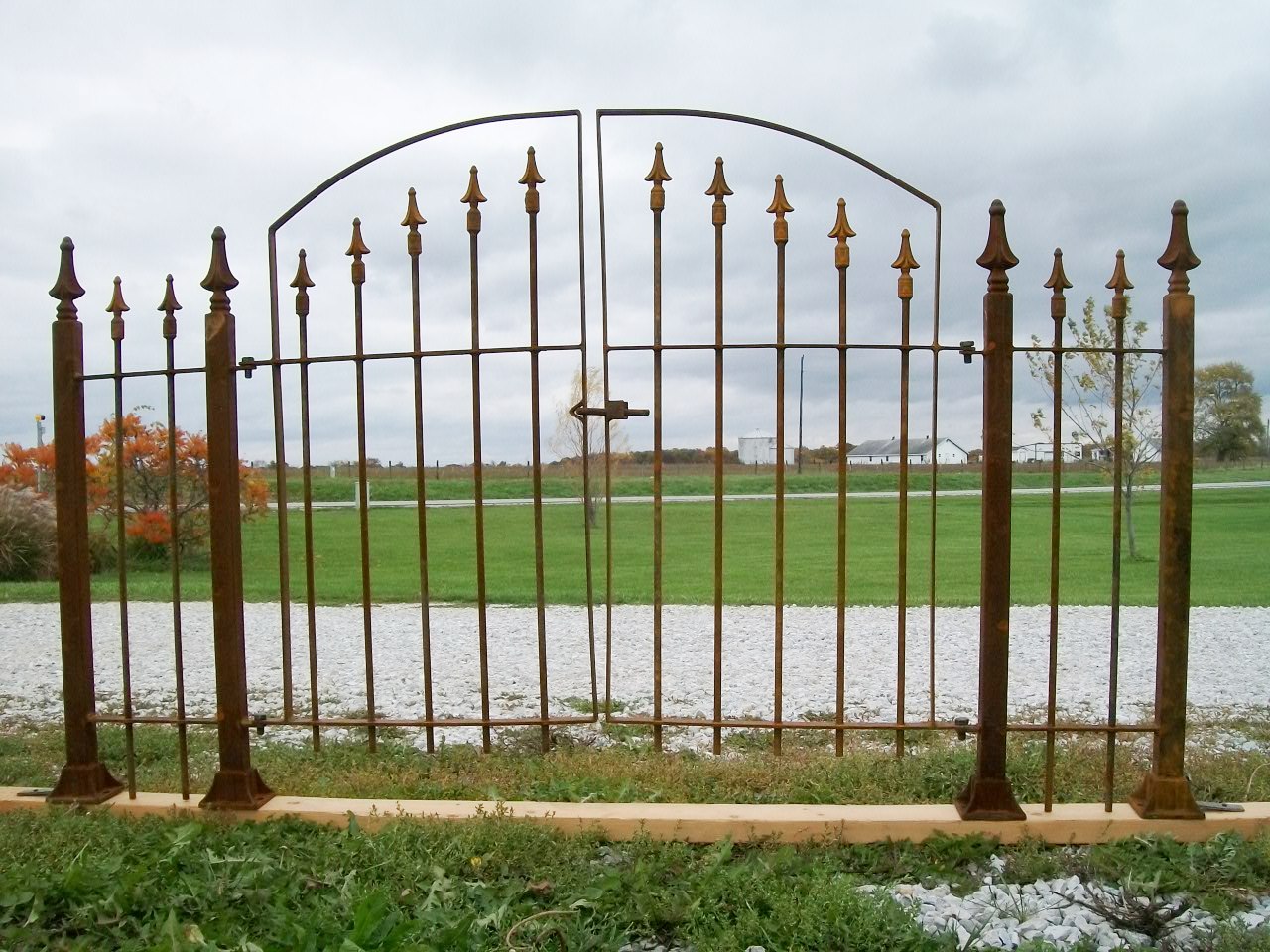 Welded Shoe Anchor 3' Fence Gate Post Concrete or Deck Wrought Iron