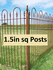 Wrought Iron All Spear 2ft Tall Fence - Solid Steel 1/3rd Panel