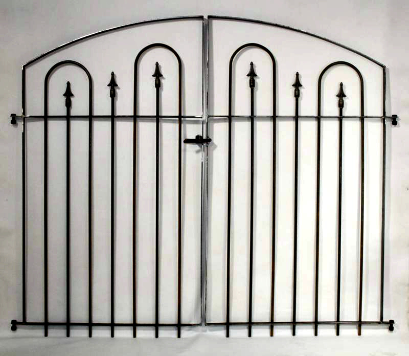 Wrought Iron Double Gate 4't x 5'w Entry Gate 4' Tall Wrought Iron