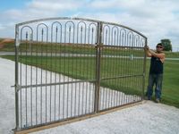 Wrought Iron Driveway Gates - Lexington LX8 6't x 16'w