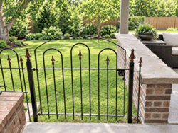 Woodson Wrought Iron Fence Gate - 3  ft Tall Iron Entry