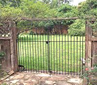 Wrought Iron Woodson Fence Gate - 5't x 7'w - Antique Style