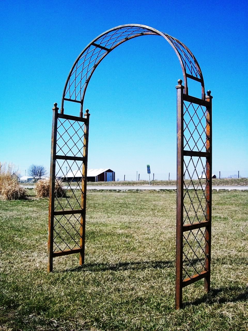 Wrought Iron Henry Wildwood Garden Arbor Trellis Metal Arbors