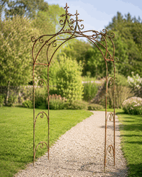 Wrought Iron Ornate Arbor Trellis Solid Steel