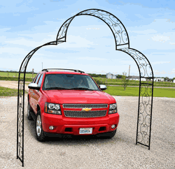 Wrought Iron Ornate Driveway Arbor