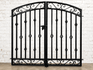 Wrought Iron Wilmington Double Entry Gate 4't x 5'w