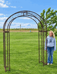 XL Ronda Wrought Iron Garden Arbor - Metal