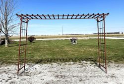 XXW Metal Mission Tall Driveway Arbor - Wrought Iron - 10 ftw