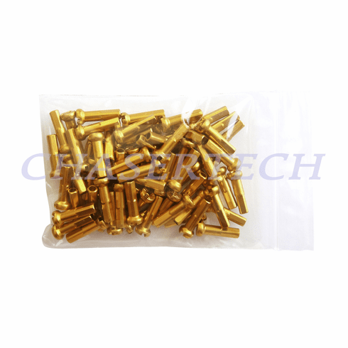 Bicycle 7075 Alloy Spoke Nipples 2.0mm 14G 5/8" 72 Pcs Gold