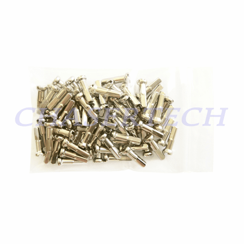 Bicycle Brass Spoke Nipples 2.0mm 14G 5/8" 72 Pcs Nickel Plated