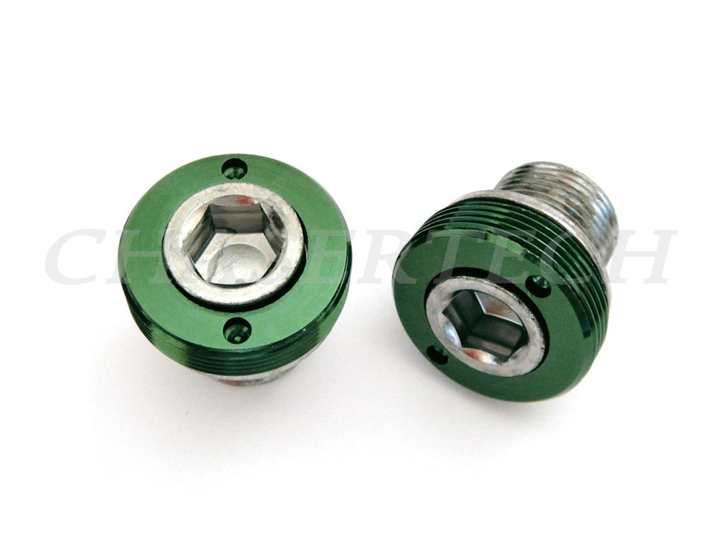 m15 Bicycle M15 ISIS Cr-Mo Crank Axle Bolts 2 Pcs/Set Green