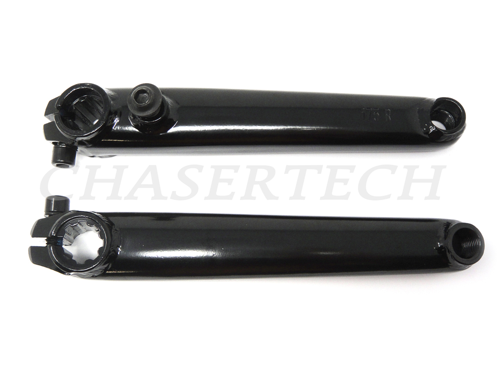 BMX Bicycle Bike 8 Spline Cr-Mo 4130 Grade Crank Arms 175mm Black