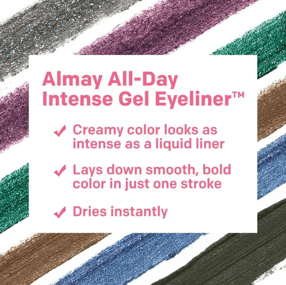 Almay All-Day Intense Gel Eyeliner Pencil, Waterproof, Nocturnal Navy 120
