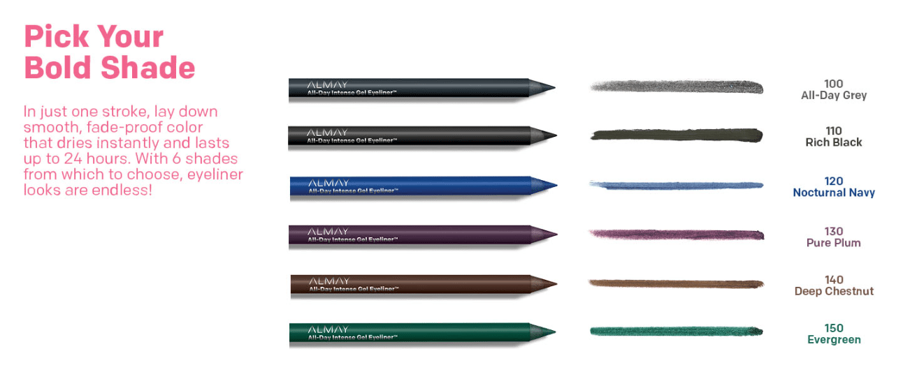 ALMAY All-Day Intense Waterproof Gel Eyeliner - Deep Chestnut 140