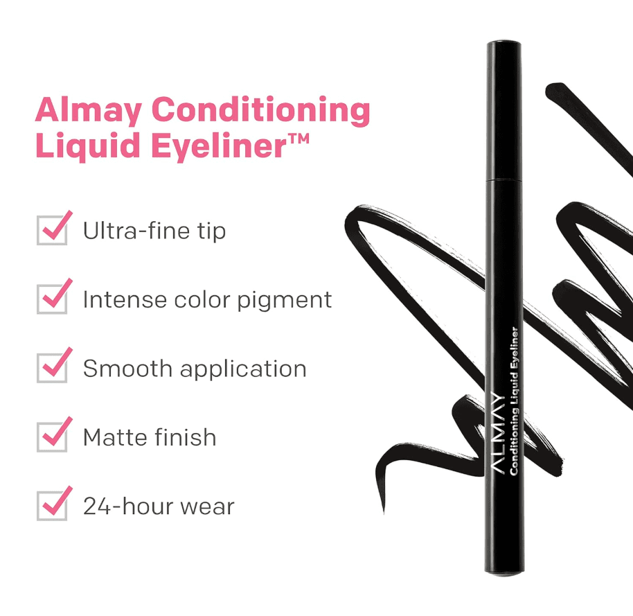 ALMAY Conditioning Liquid Matte Eyeliner Pen, Waterproof, Brown (020)