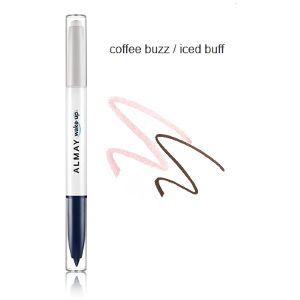 Almay Wake Up Eyeliner and Highlighter, 020 Coffee Buzz/Iced Buff 