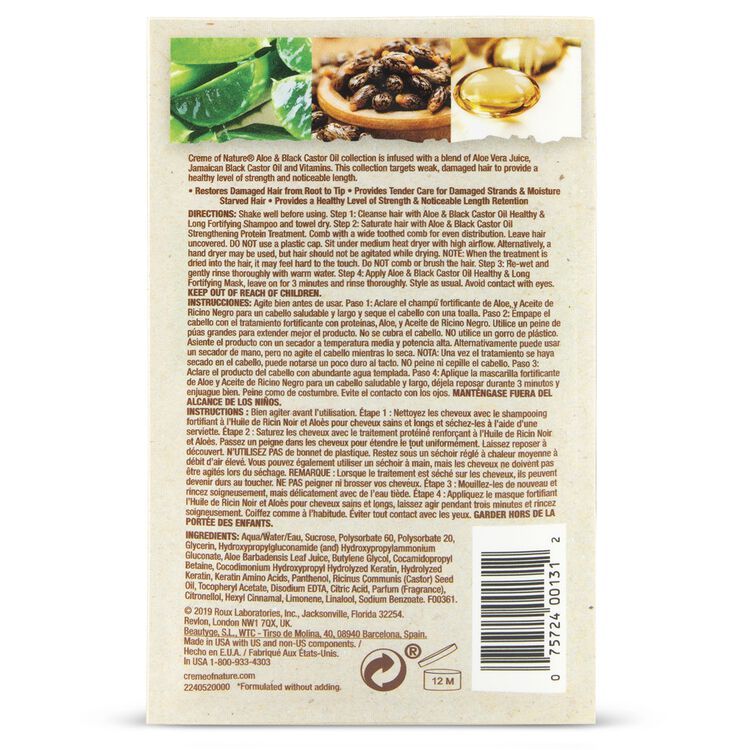 Creme of Nature Aloe & Black Castor Oil Strengthening Protein Treatment