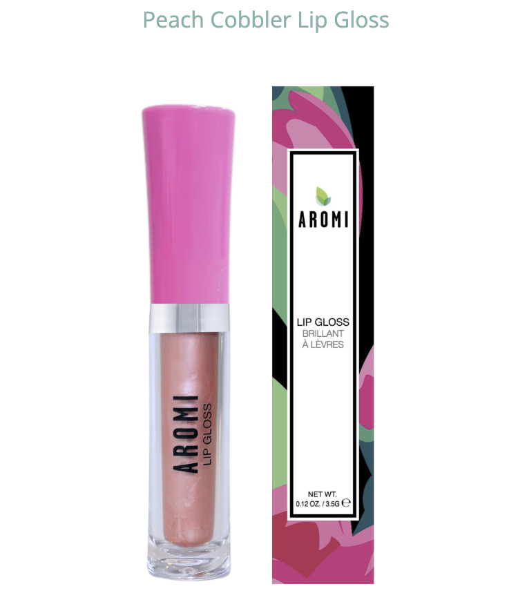 Aromi Beauty Lip Gloss - Peach Cobbler