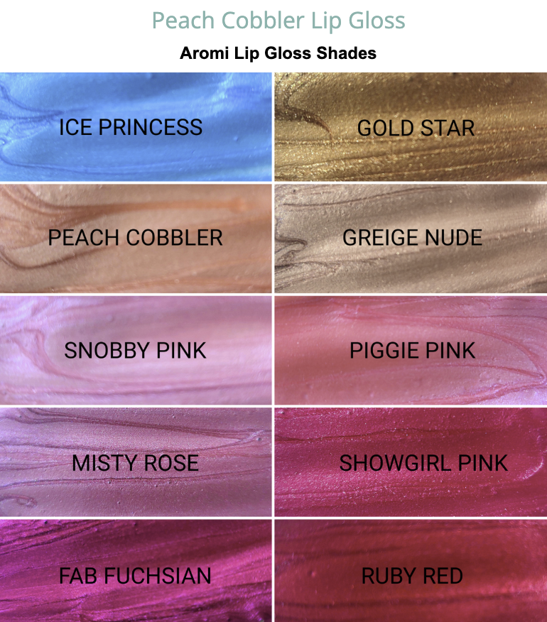 Aromi Beauty Lip Gloss - Peach Cobbler