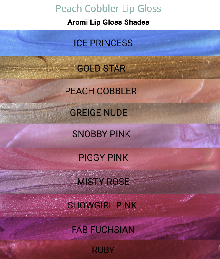 Aromi Beauty Lip Gloss - Peach Cobbler