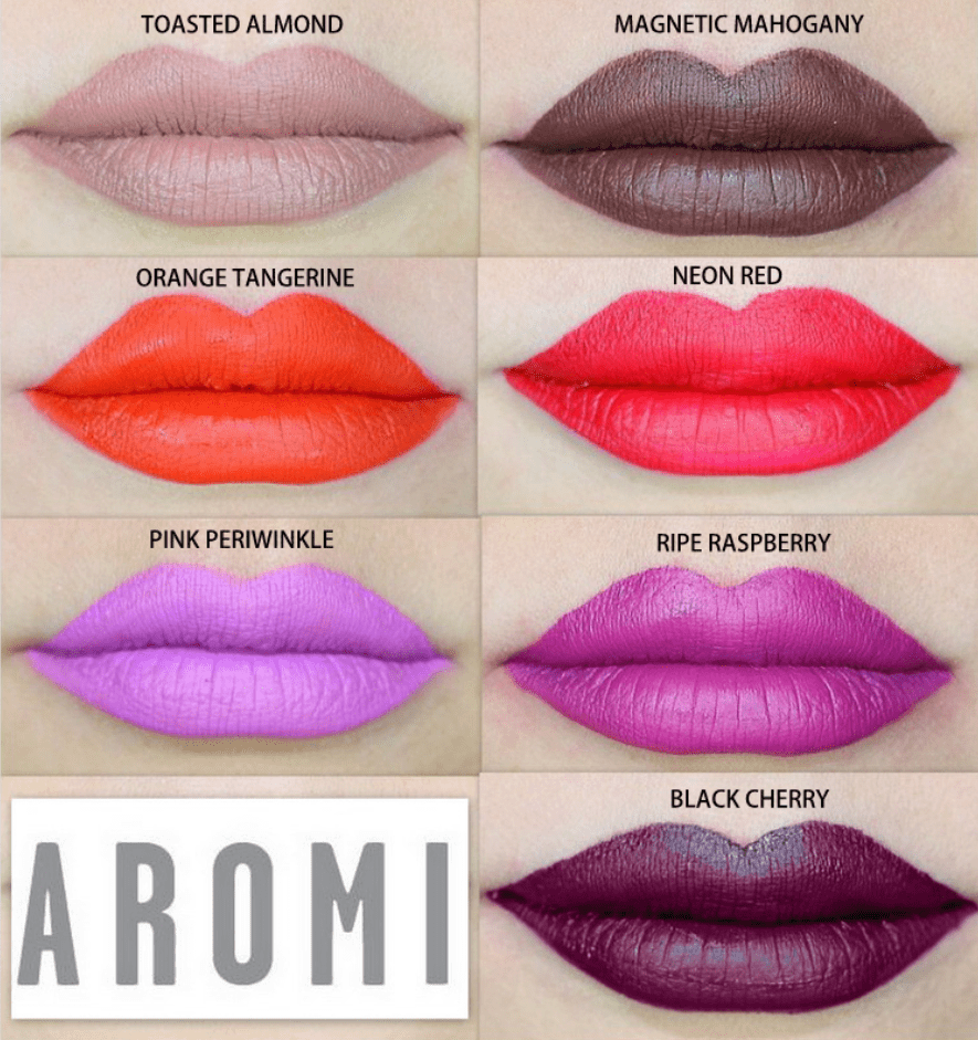 Aromi Beauty Matte Liquid Lipstick, Black Cherry