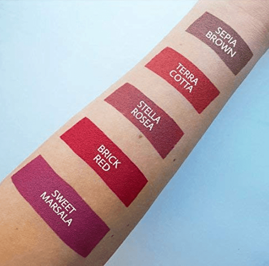 Aromi Beauty Matte Liquid Lipstick, Brick Red