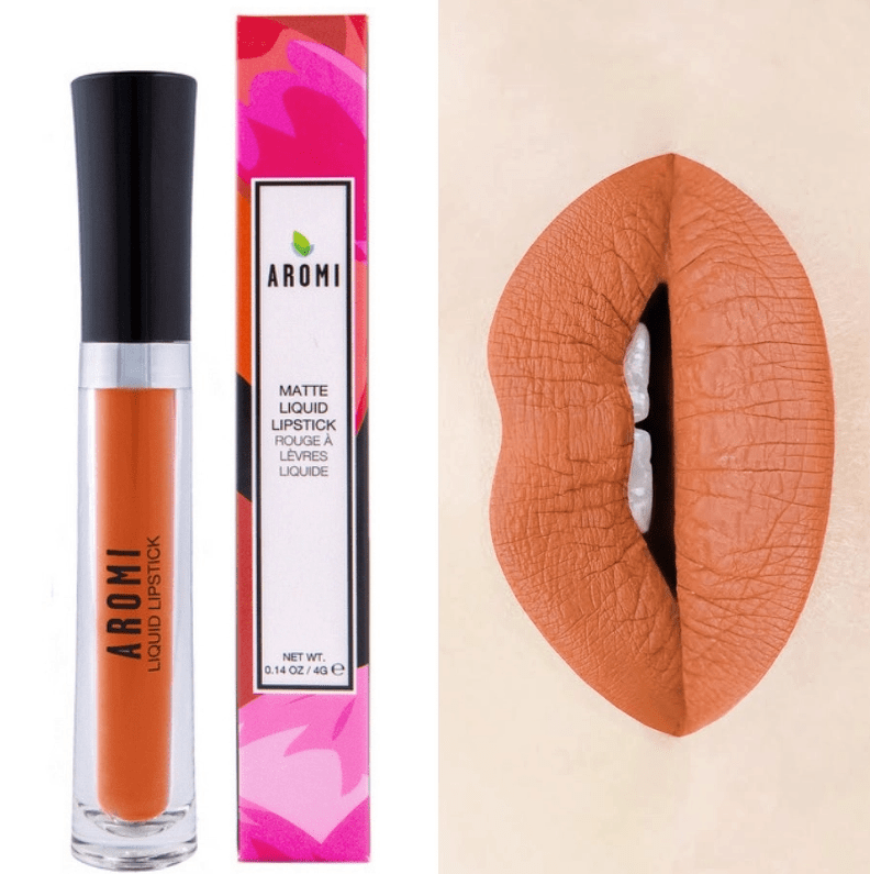 Aromi Beauty Matte Liquid Lipstick, Burnt Pumpkin