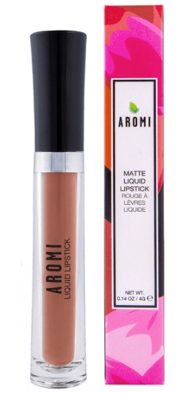 Aromi Beauty Matte Liquid Lipstick, Caramel Nude
