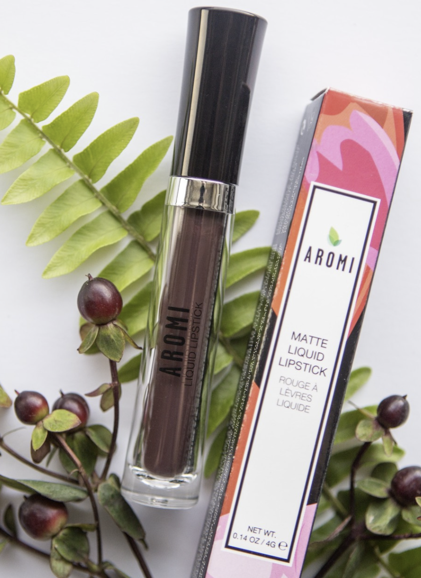 Aromi Beauty Matte Liquid Lipstick, Dark Espresso