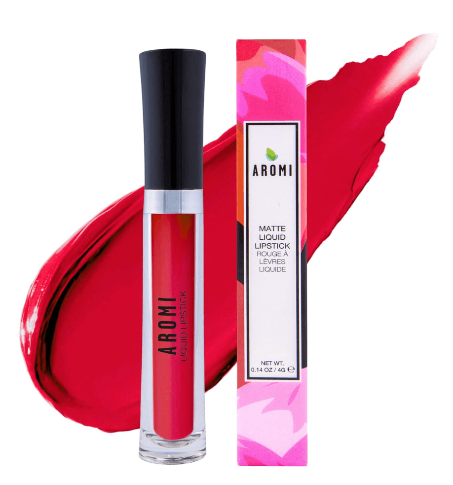 Aromi Beauty Matte Liquid Lipstick, Flamenco Red