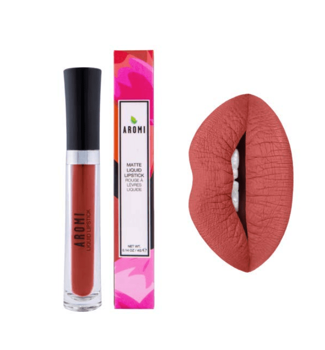 Aromi Beauty Matte Liquid Lipstick, Ginger Spice