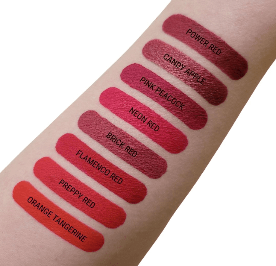 Aromi Beauty Matte Liquid Lipstick, Neon Red